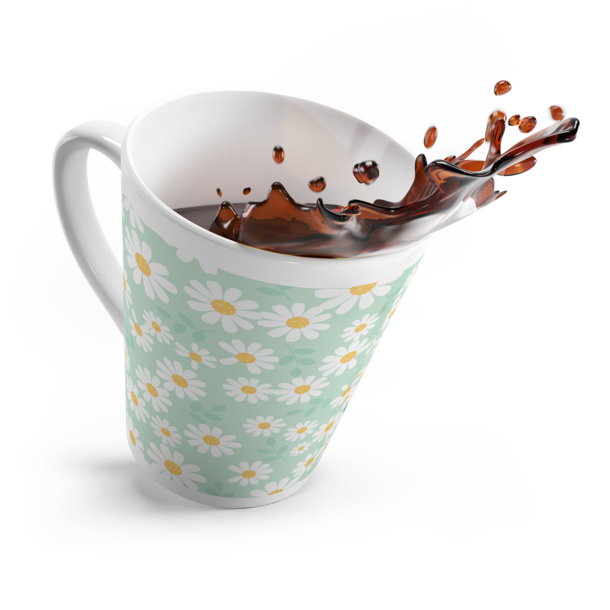 Daisy Latte Mug — "Every little thing will be alright" Floral Ceramic Cup