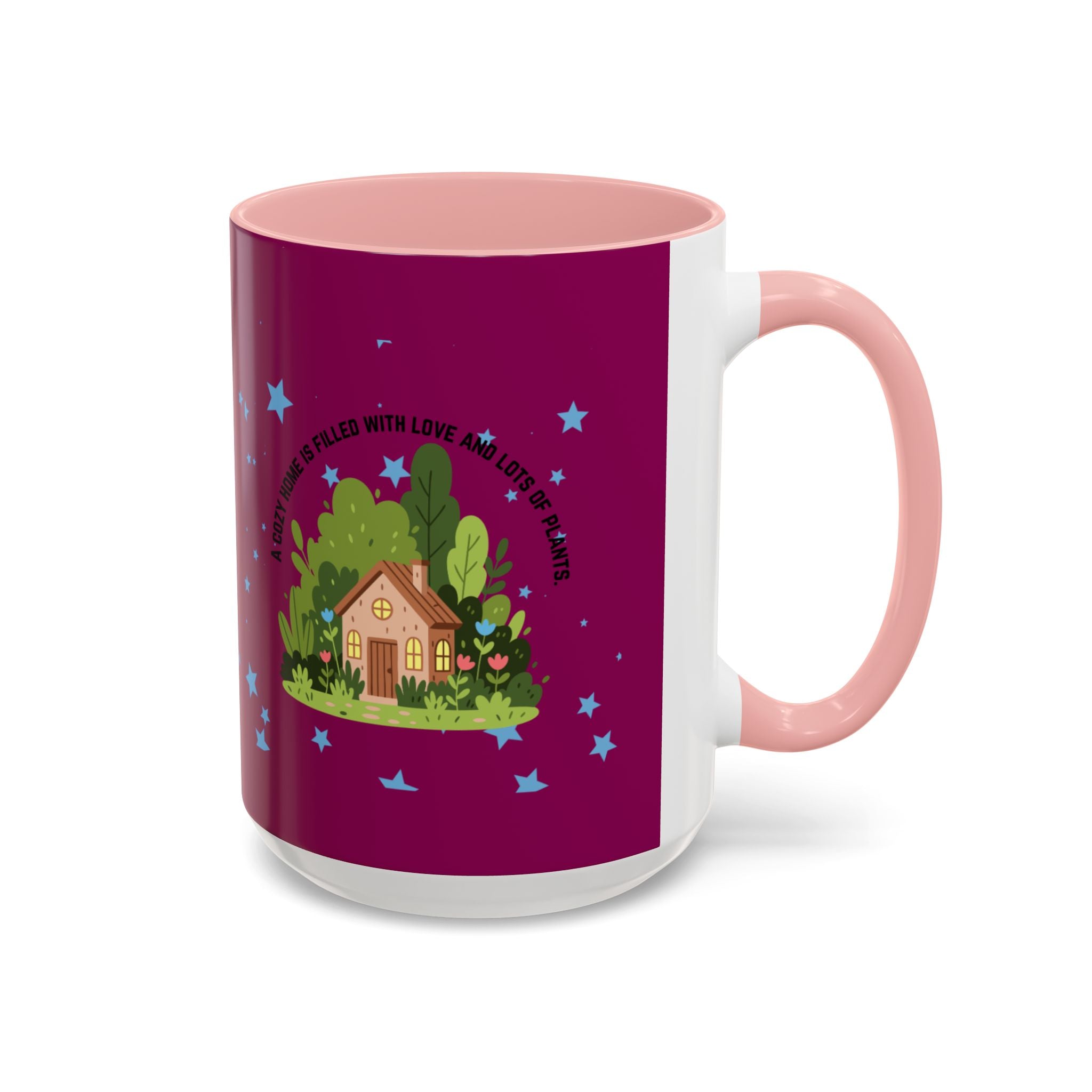 Cozy Cottage Accent Coffee Mug – 'Home Filled with Love and Light' Ceramic 11/15oz
