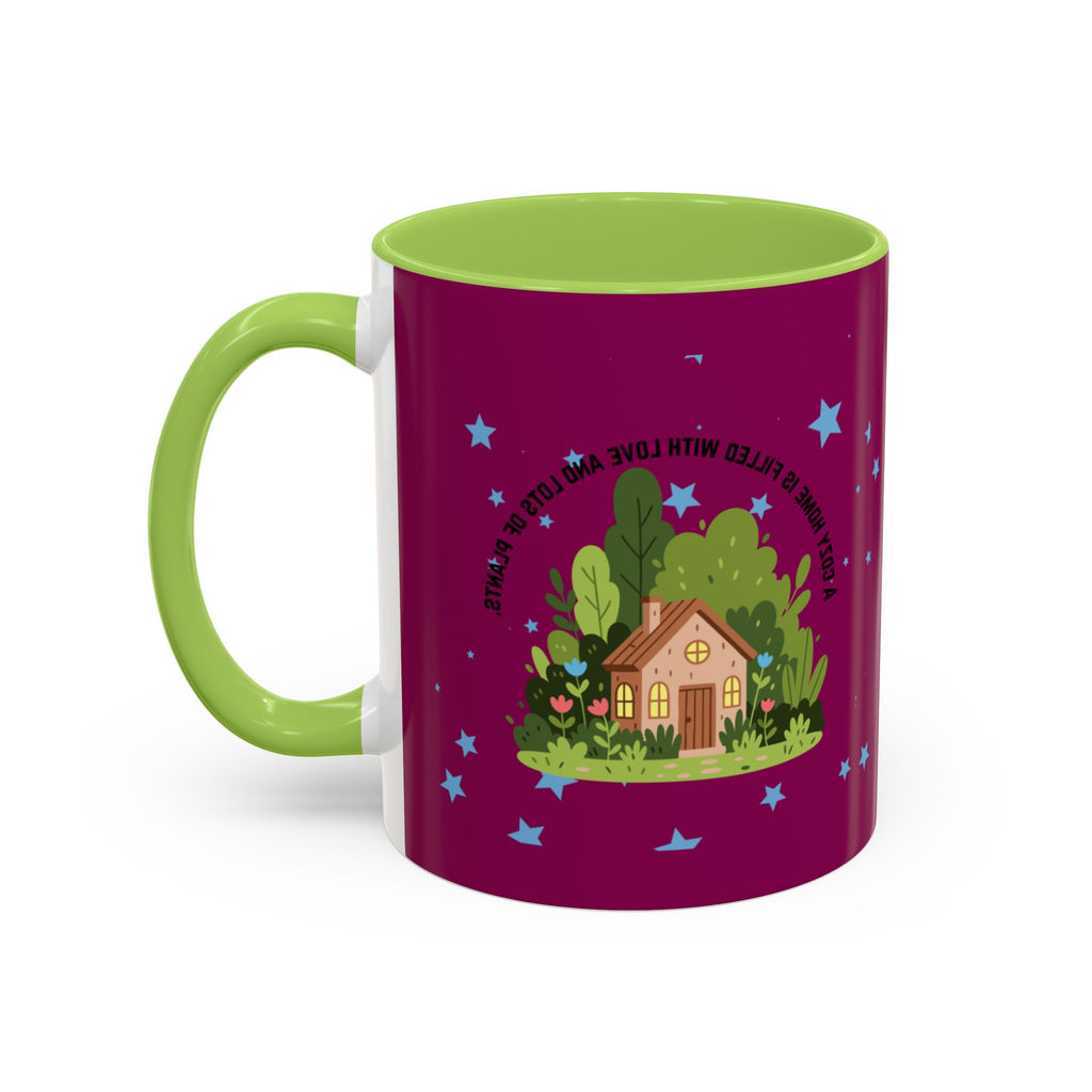 Cozy Cottage Accent Coffee Mug – 'Home Filled with Love and Light' Ceramic 11/15oz