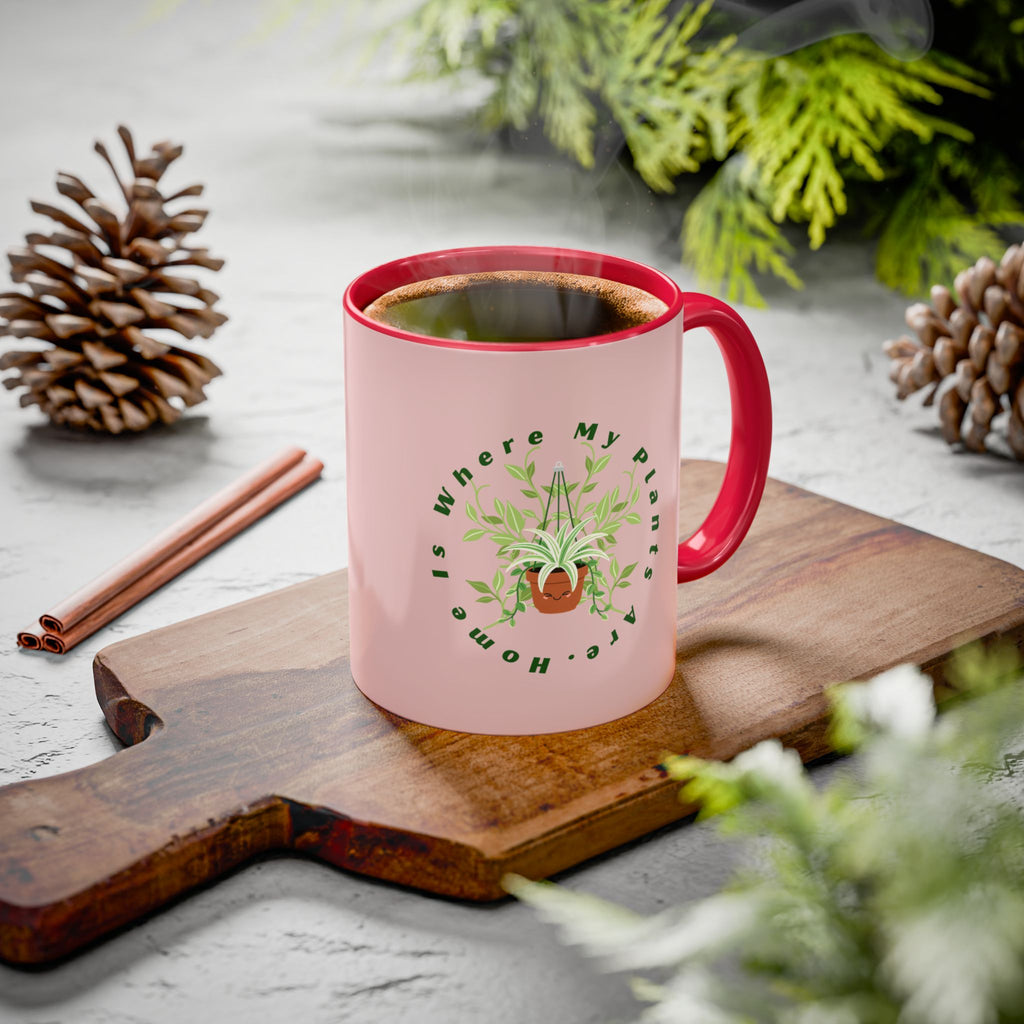Plant Mom Mug – 'Home Is Where My Plants Are' Ceramic Coffee Cup (11oz & 15oz)