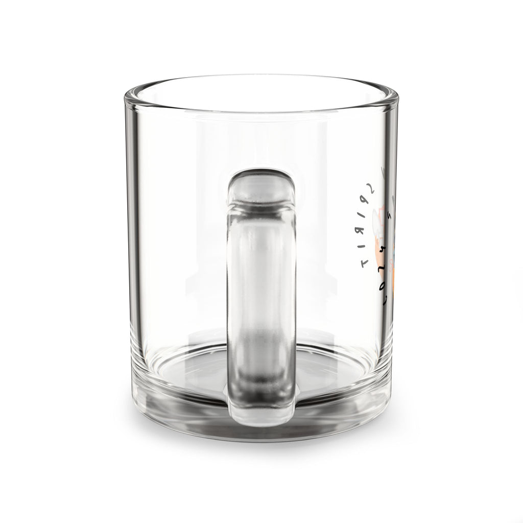 Cozy Garden Spirit Glass Mug — 10oz Cute Kawaii Planter Illustration