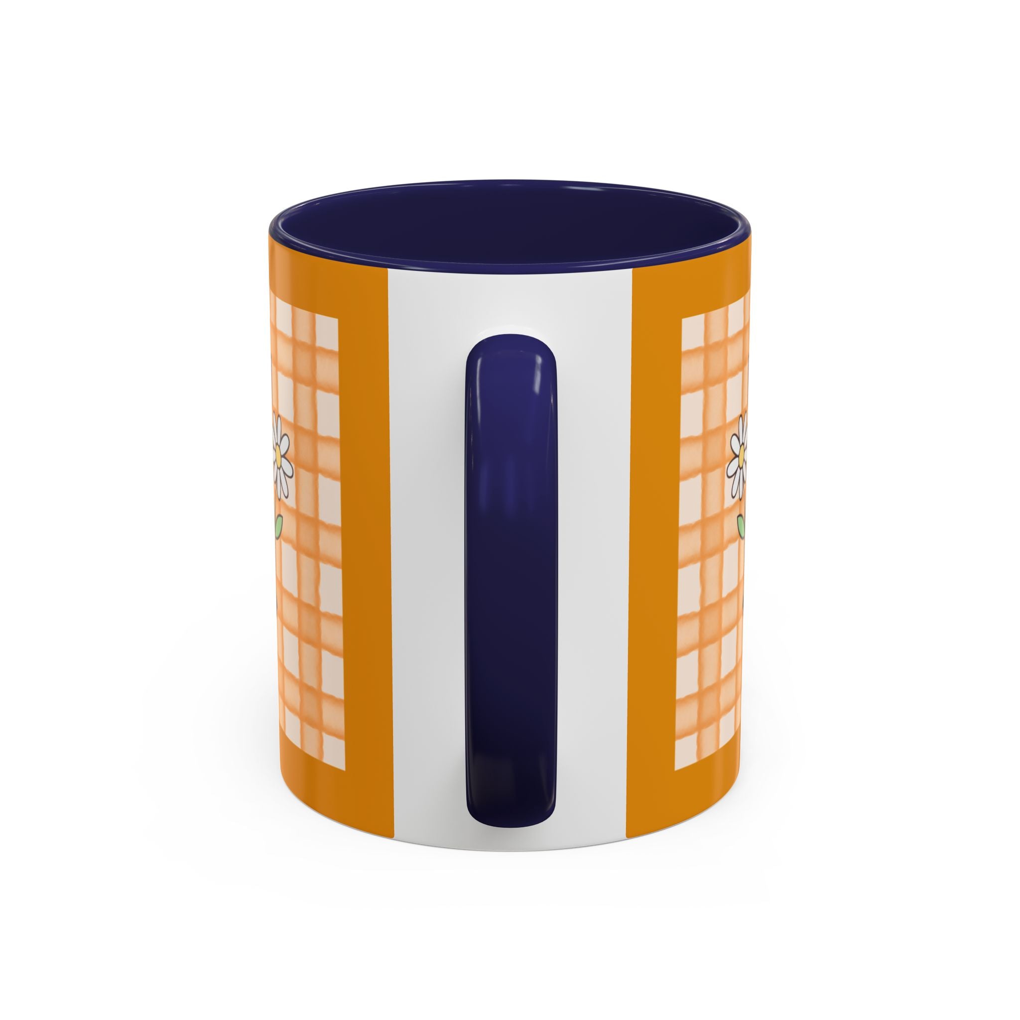 Cute Cow Plaid Accent Coffee Mug — Farmhouse Daisy Cow Design (11/15oz)