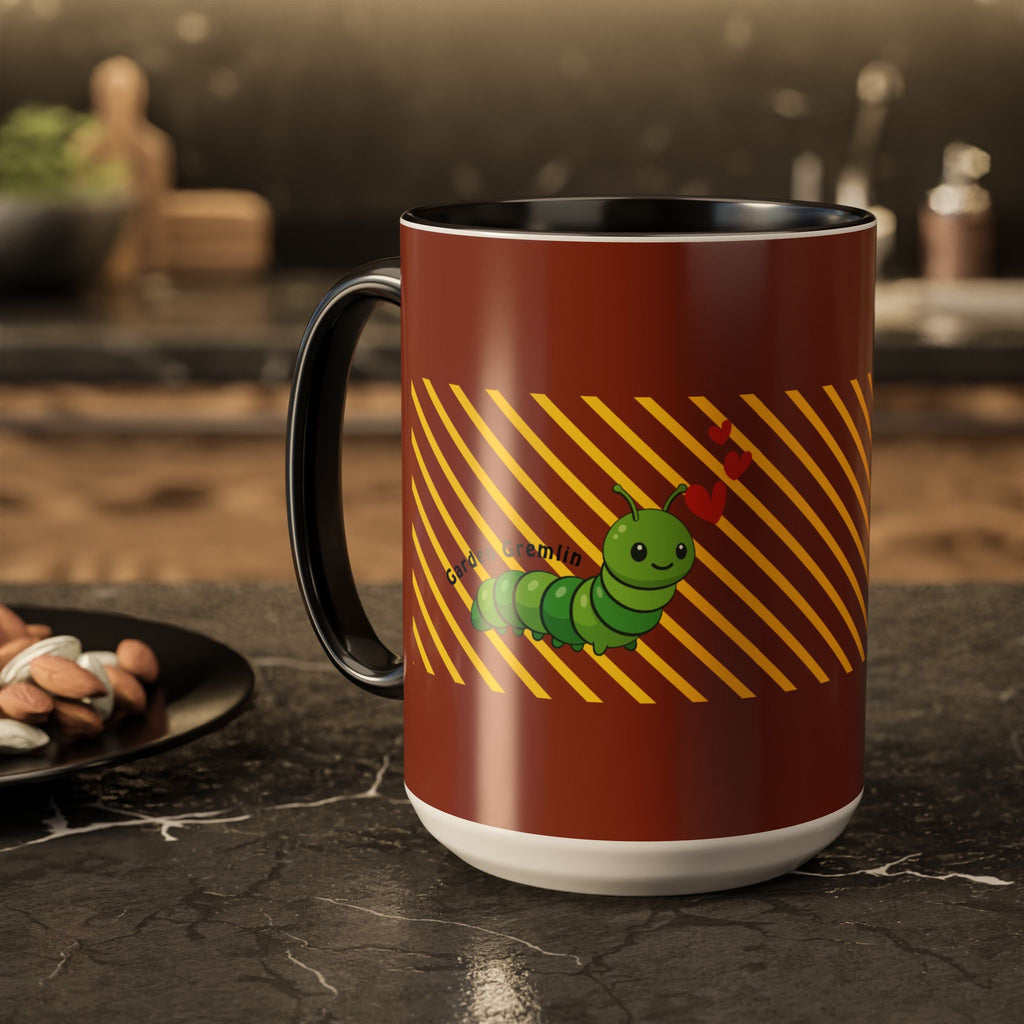 Cute Caterpillar Striped Coffee Mug (11oz, 15oz) — Colorful Novelty Tea Cup