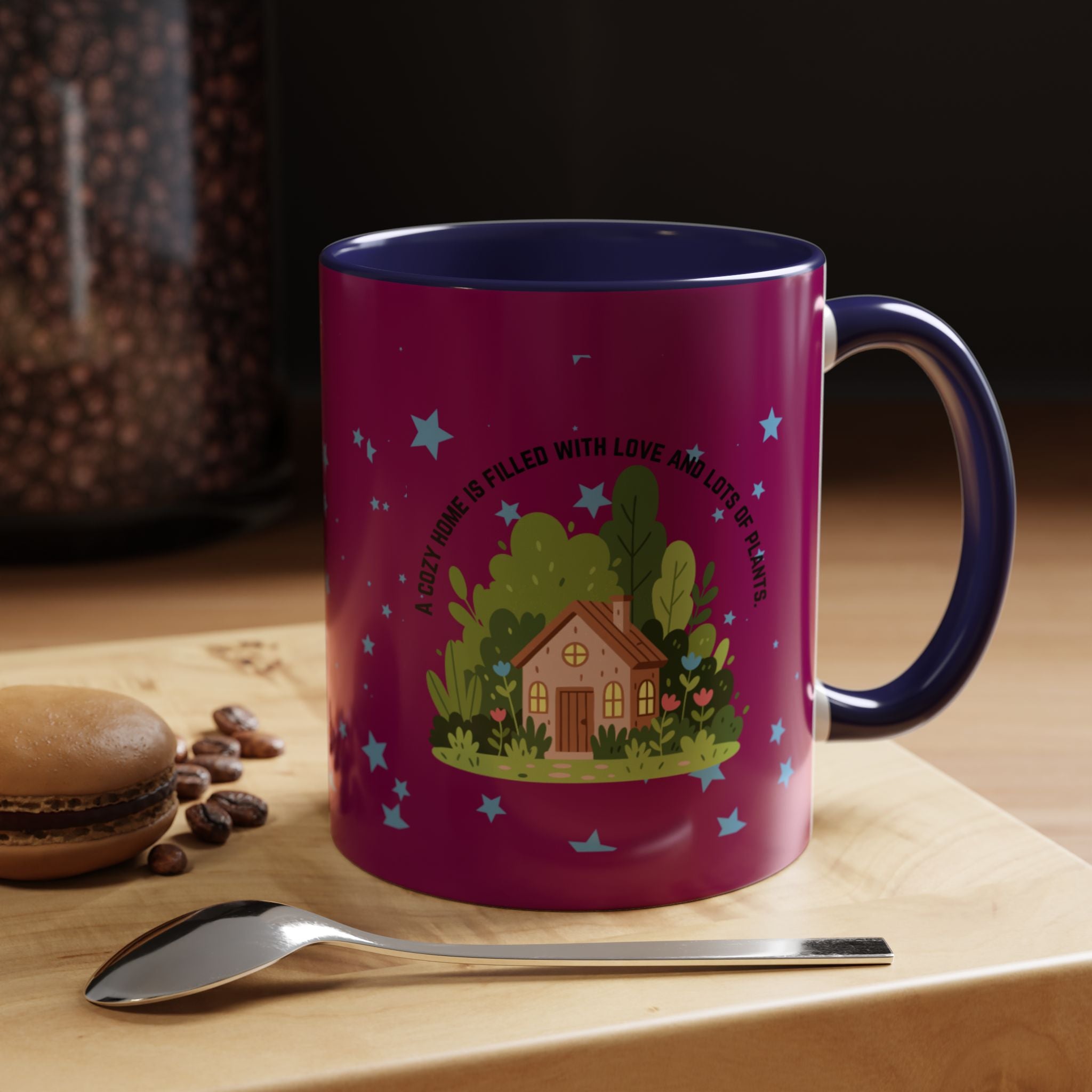 Cozy Cottage Accent Coffee Mug – 'Home Filled with Love and Light' Ceramic 11/15oz