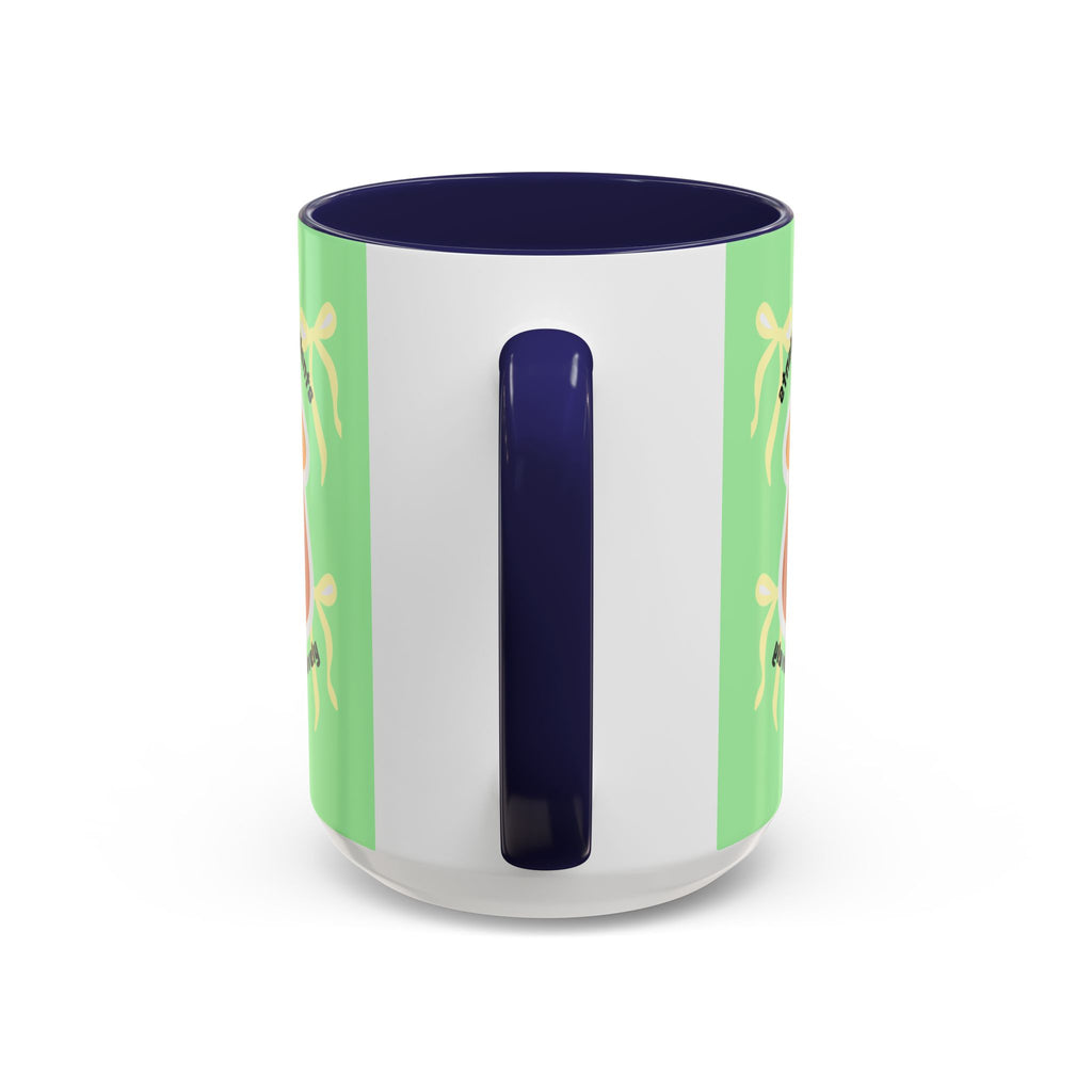 Accent Coffee Mug - Cute Bear Watering Plants ‘Cute Pots and Happy Plants Make Life Extra Lovely’