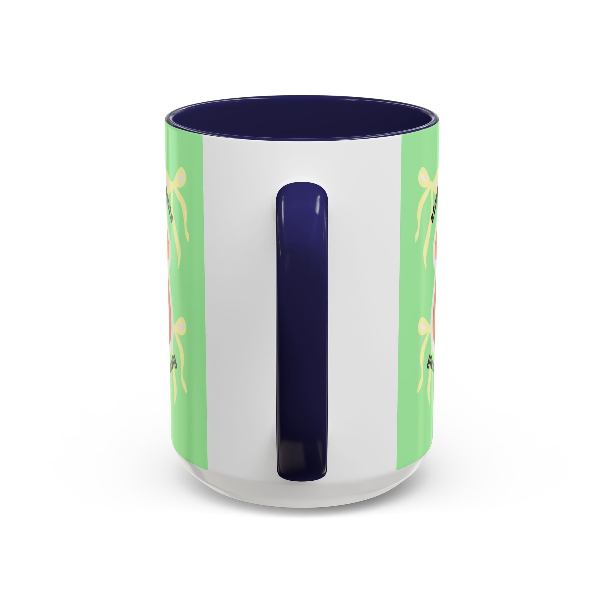 Accent Coffee Mug - Cute Bear Watering Plants ‘Cute Pots and Happy Plants Make Life Extra Lovely’