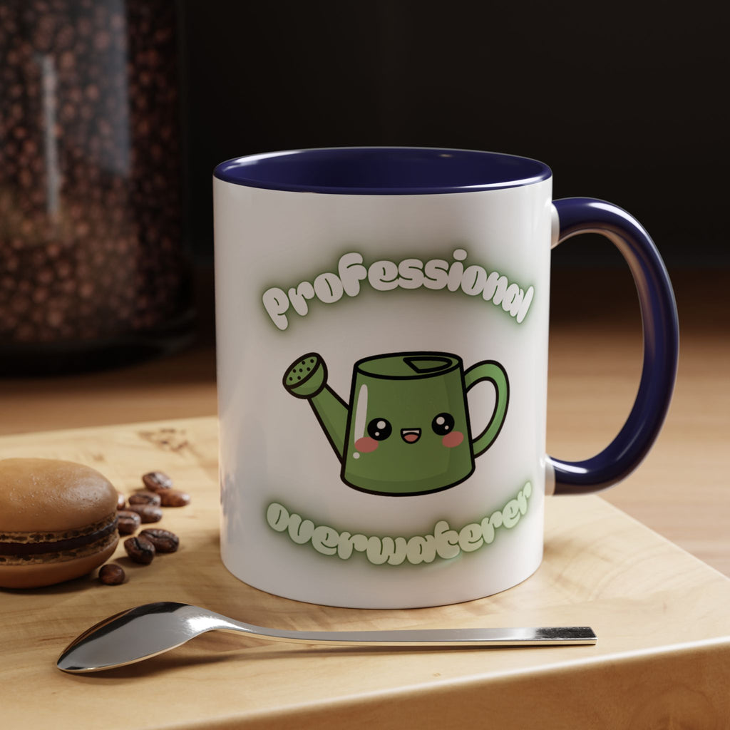 Professional Overwaterer Watering Can Coffee Mug — Cute Kawaii Plant Lover Accent Mug (11/15oz)