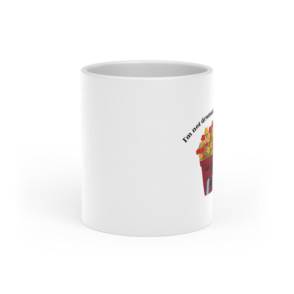 Heart-Shaped Flowers Mug — "I am our language" Coffee Cup, Romantic Floral Gift