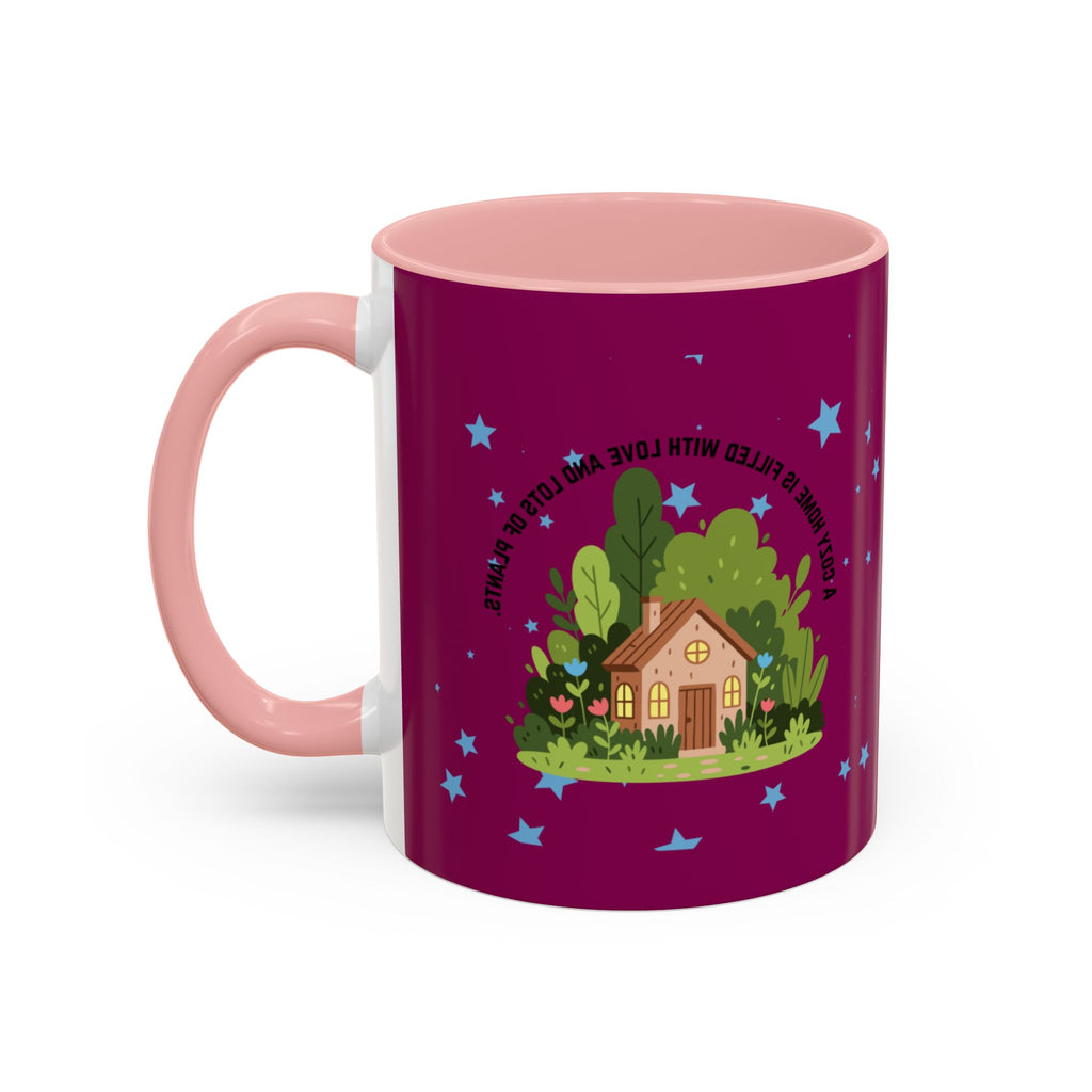 Cozy Cottage Accent Coffee Mug – 'Home Filled with Love and Light' Ceramic 11/15oz