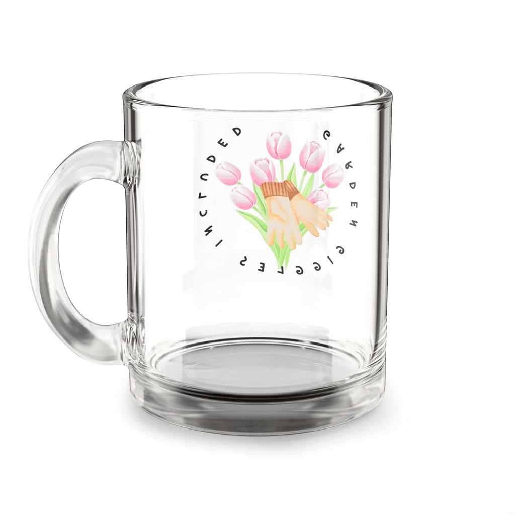 Glass Mug - Spring Tulip Bouquet Floral Coffee Cup (10 oz)