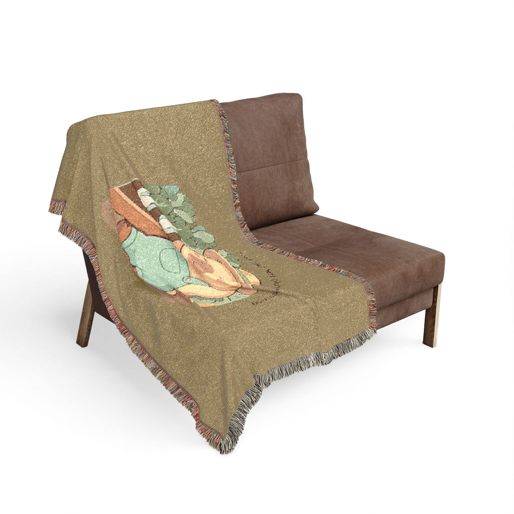 Cute Brown Capybara Woven Blanket