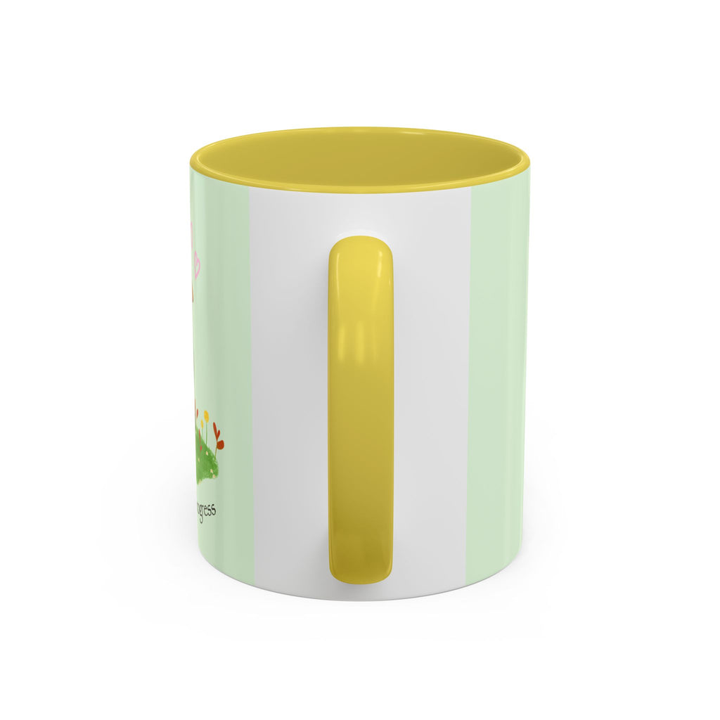 Garden Pea Mug — "Green Thumb in Progress" Cute Plant Lover Coffee Cup