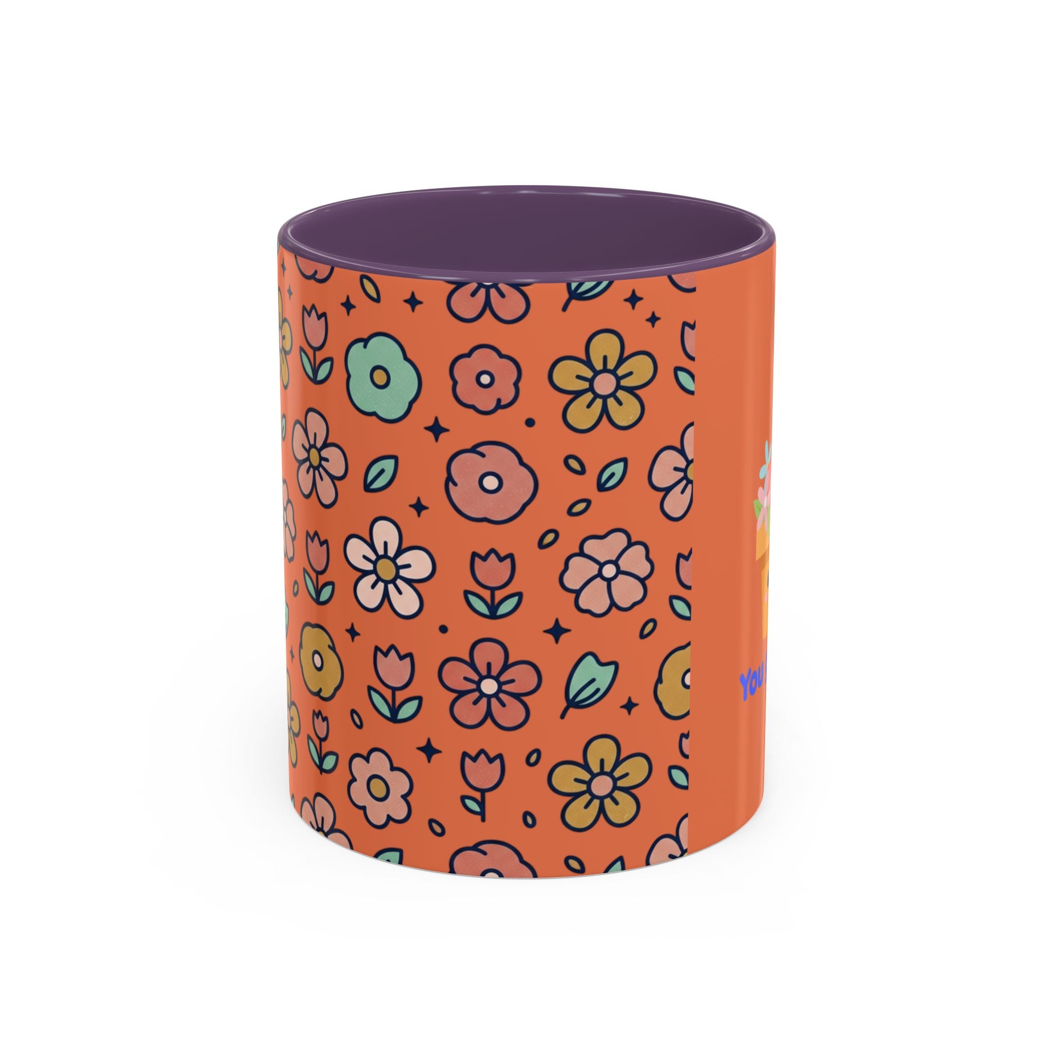 You Grow Girl Floral Coffee Mug — Cute Flower Pot Accent Mug (11oz)
