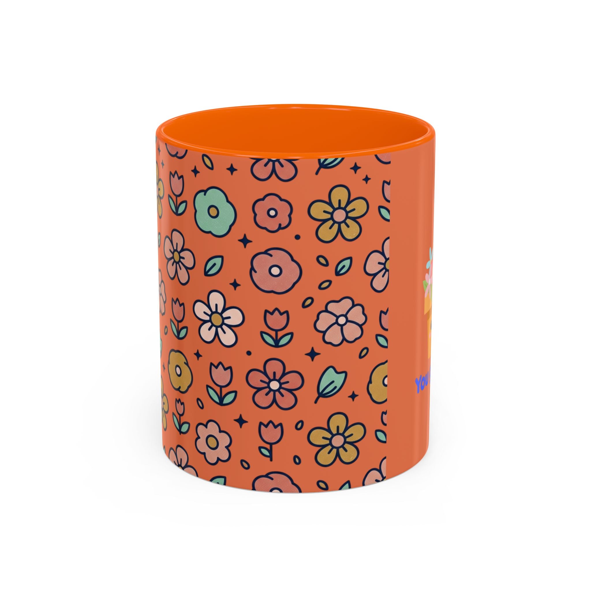 You Grow Girl Floral Coffee Mug — Cute Flower Pot Accent Mug (11oz)