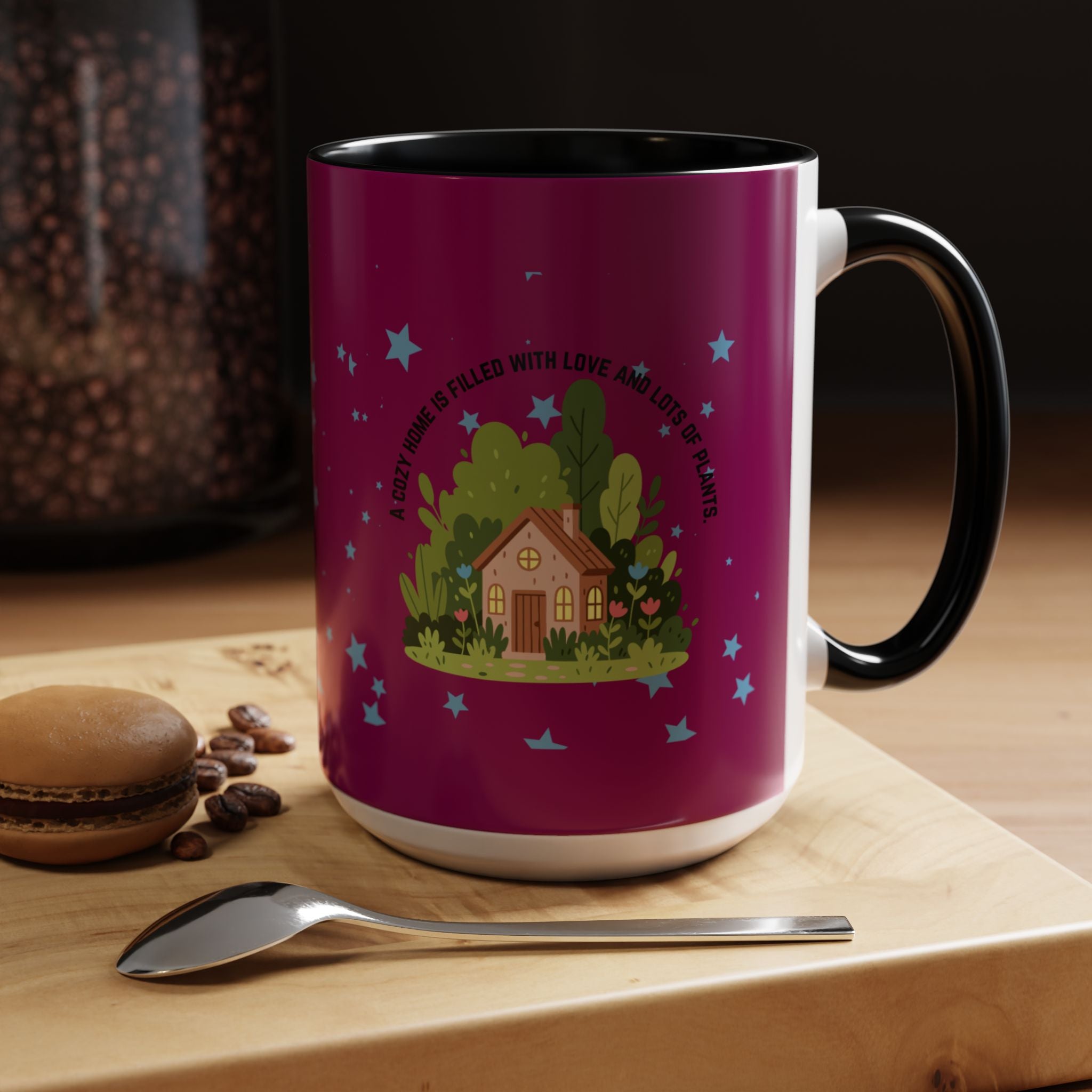 Cozy Cottage Accent Coffee Mug – 'Home Filled with Love and Light' Ceramic 11/15oz