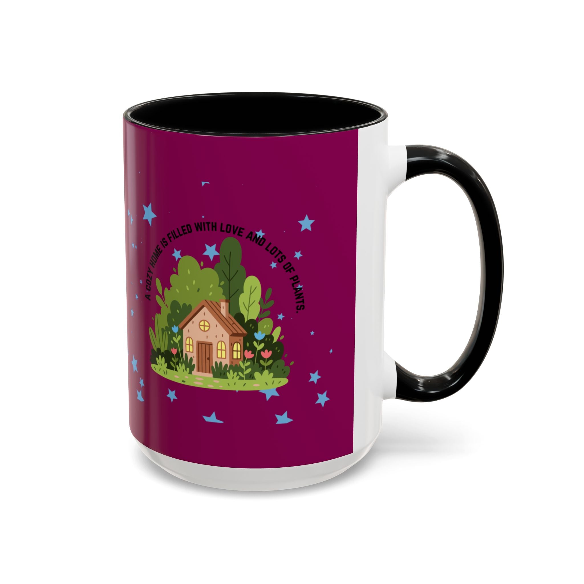 Cozy Cottage Accent Coffee Mug – 'Home Filled with Love and Light' Ceramic 11/15oz