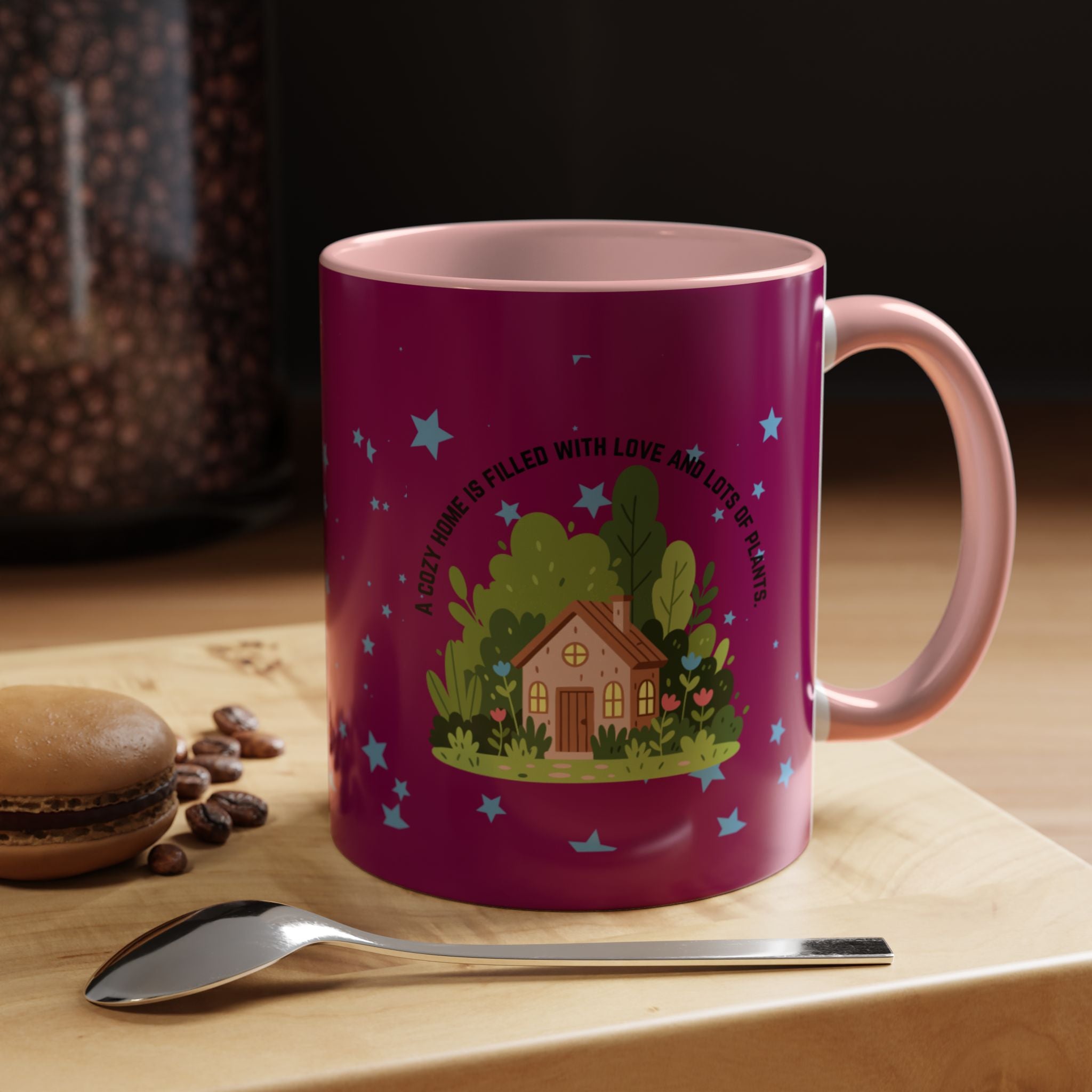 Cozy Cottage Accent Coffee Mug – 'Home Filled with Love and Light' Ceramic 11/15oz