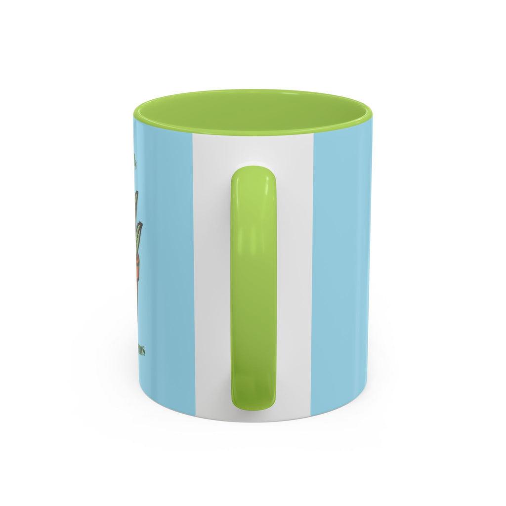 Cute Plant Lover Coffee Mug — "More Plants, Less Problems" Accent Ceramic Mug