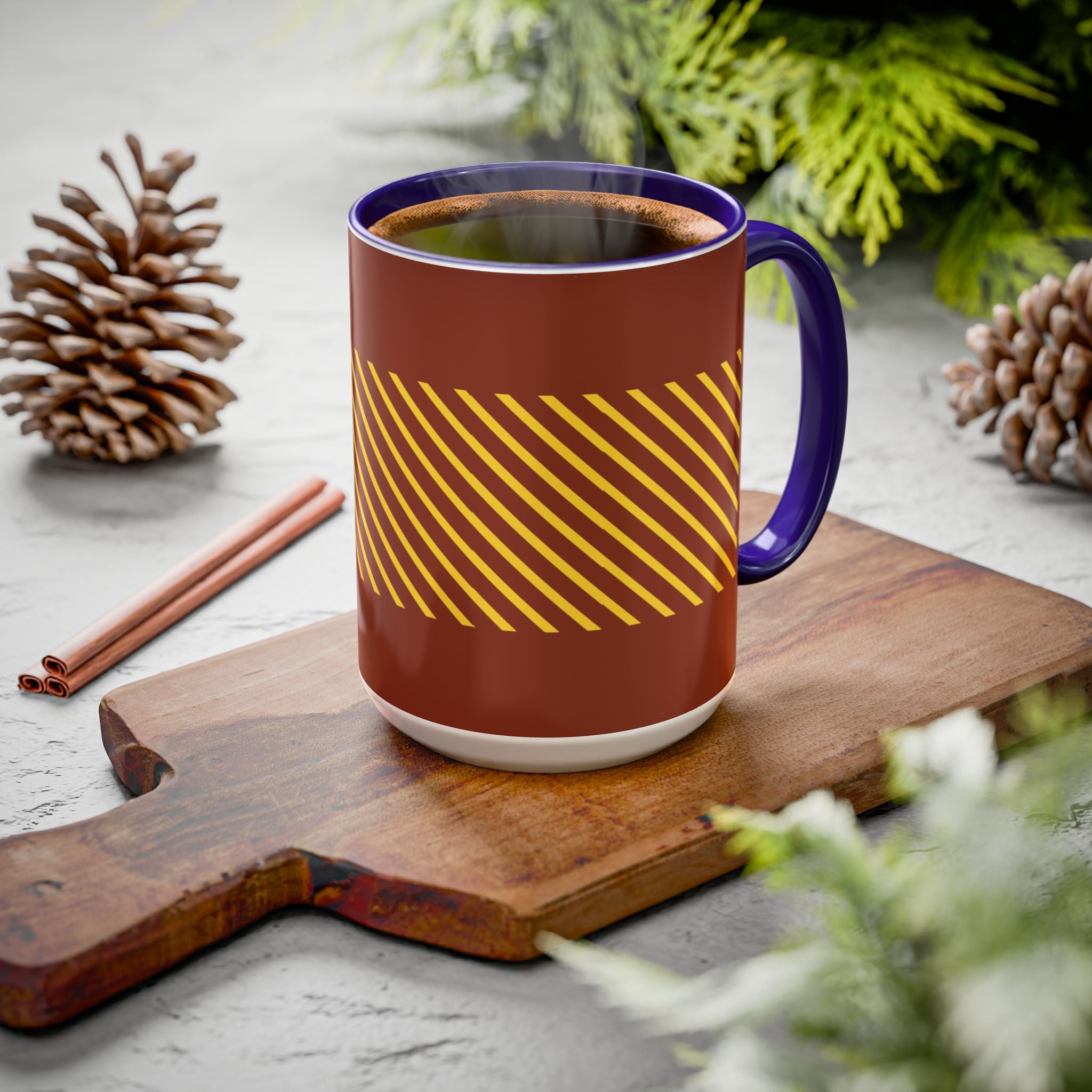 Cute Caterpillar Striped Coffee Mug (11oz, 15oz) — Colorful Novelty Tea Cup