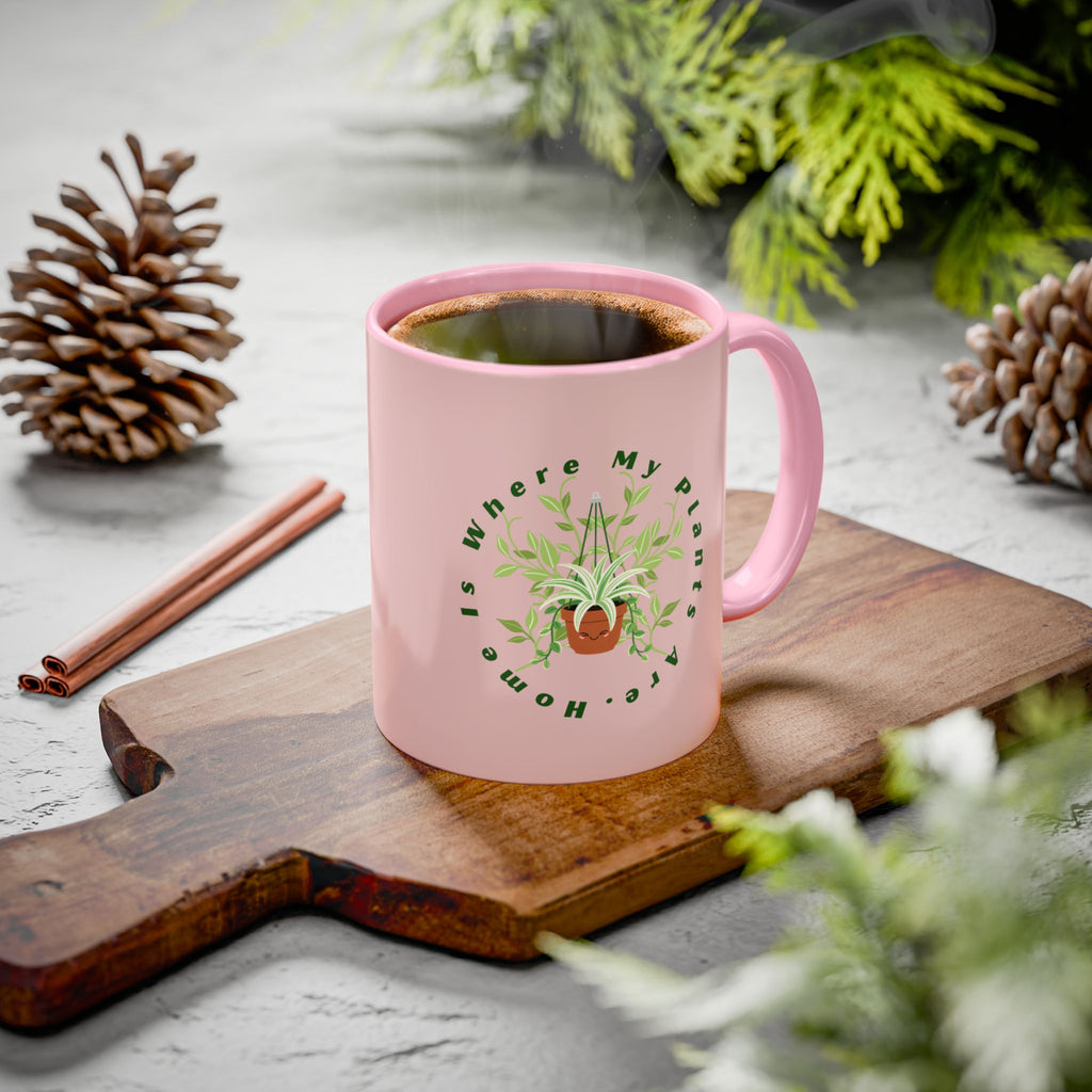 Plant Mom Mug – 'Home Is Where My Plants Are' Ceramic Coffee Cup (11oz & 15oz)
