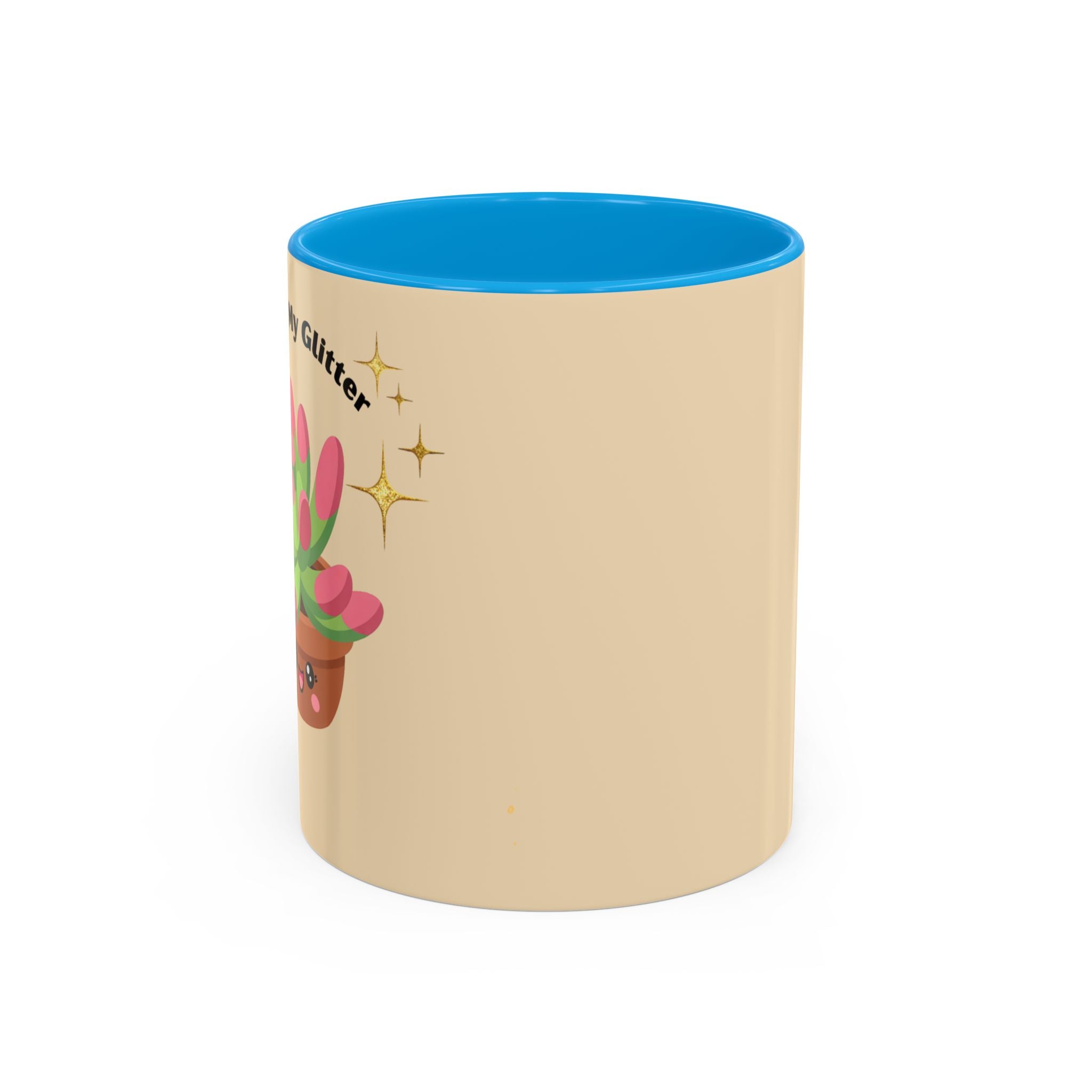 Cactus Coffee Mug — Cute Potted Plant Mug with Sparkles (11oz & 15oz)