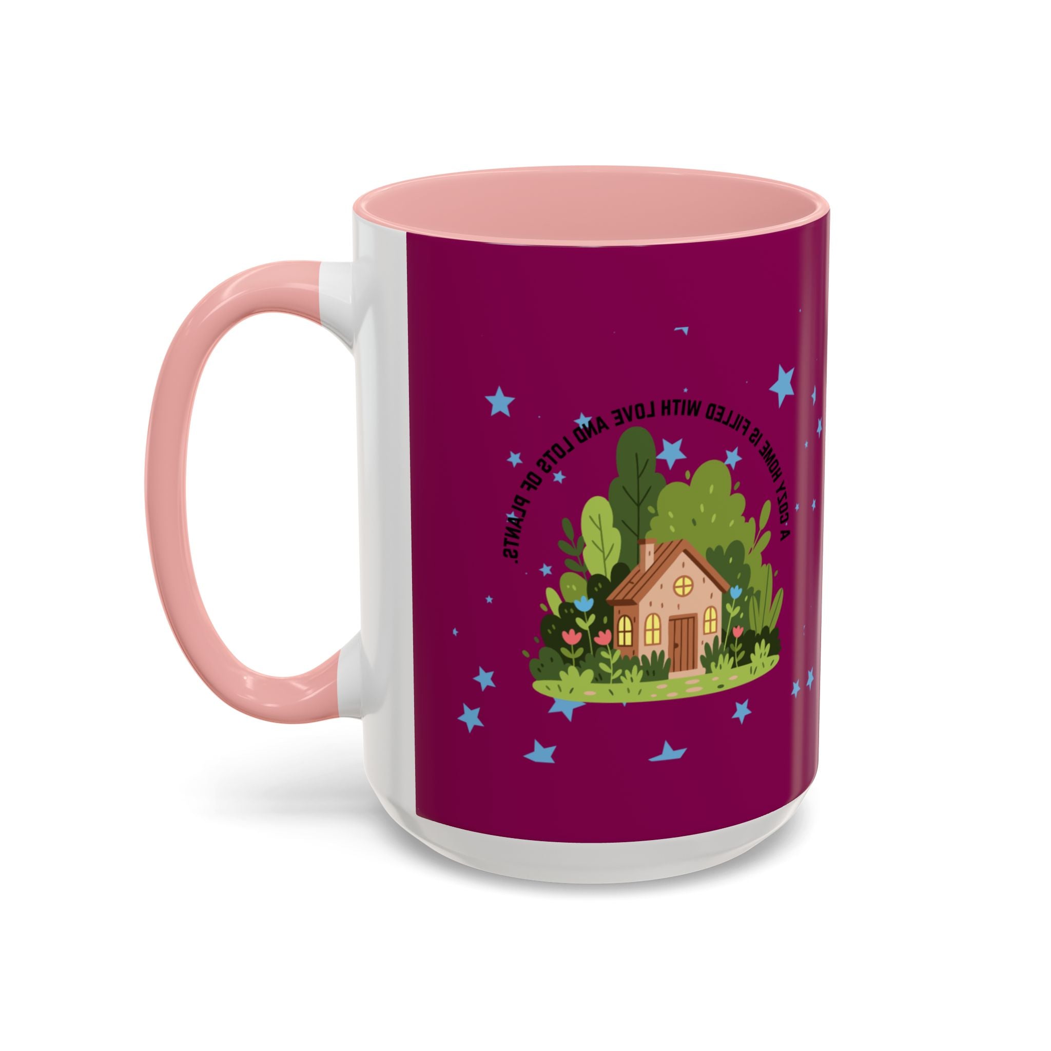 Cozy Cottage Accent Coffee Mug – 'Home Filled with Love and Light' Ceramic 11/15oz