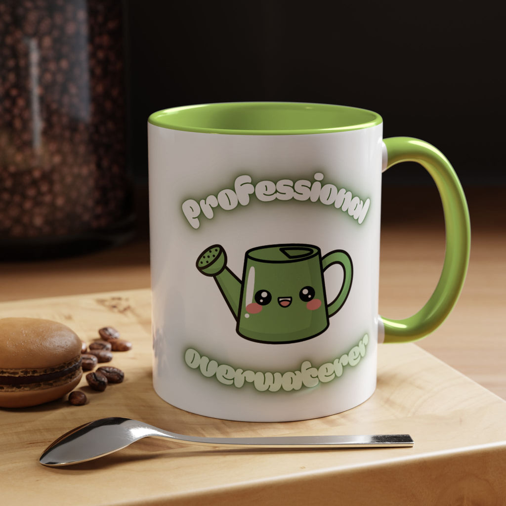Professional Overwaterer Watering Can Coffee Mug — Cute Kawaii Plant Lover Accent Mug (11/15oz)